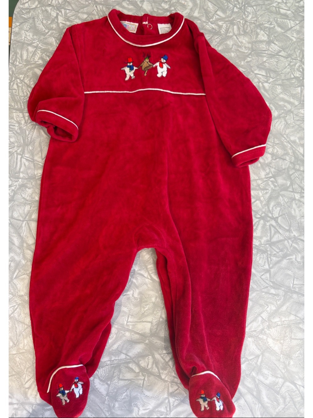 Vintage McDonald’s McBaby Footed One-Piece Velvet Sleeper. Newborn 6/9 months
